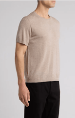 John Varvatos Alvito Crewneck in Fossil Grey