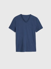 John Varvatos Miles V-Neck in Blue Graphite