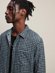 John Varvatos Neil LS Reversible Sport Shirt in Navy