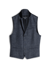 John Varvatos Sim Pit Peak Lapel Vest in Navy