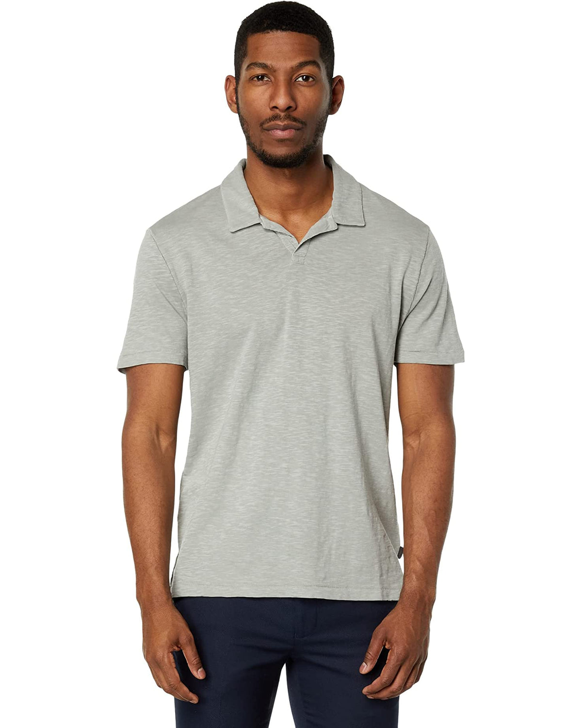 John Varvatos Zion Short Sleeve Vintage Wash Cotton Slub Polo