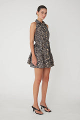 JS71 Finn Dress in Black Tan