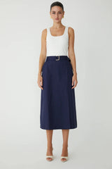 JS71 Jamis Dress in Navy and White