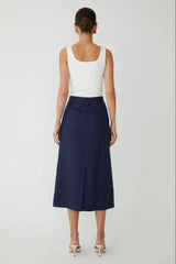 JS71 Jamis Dress in Navy and White