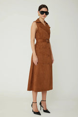 JS71 Mae Dress in Cognac