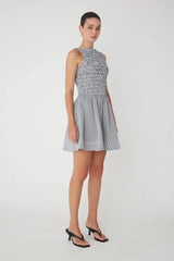 JS71 Marisol Dress in Black White Stripe