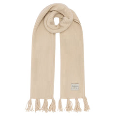 Jumper1234 Rib Tassle Scarf in Oatmeal