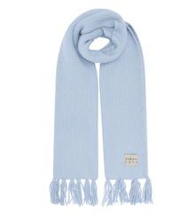 Jumper1234 Rib Tassle Scarf in Pale Blue