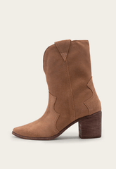 Kaanas Porto Cowboy Bootie in Caramel
