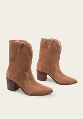 Kaanas Porto Cowboy Bootie in Caramel