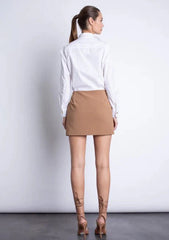 Karina Grimaldi Ellie Mini Dress in Camel