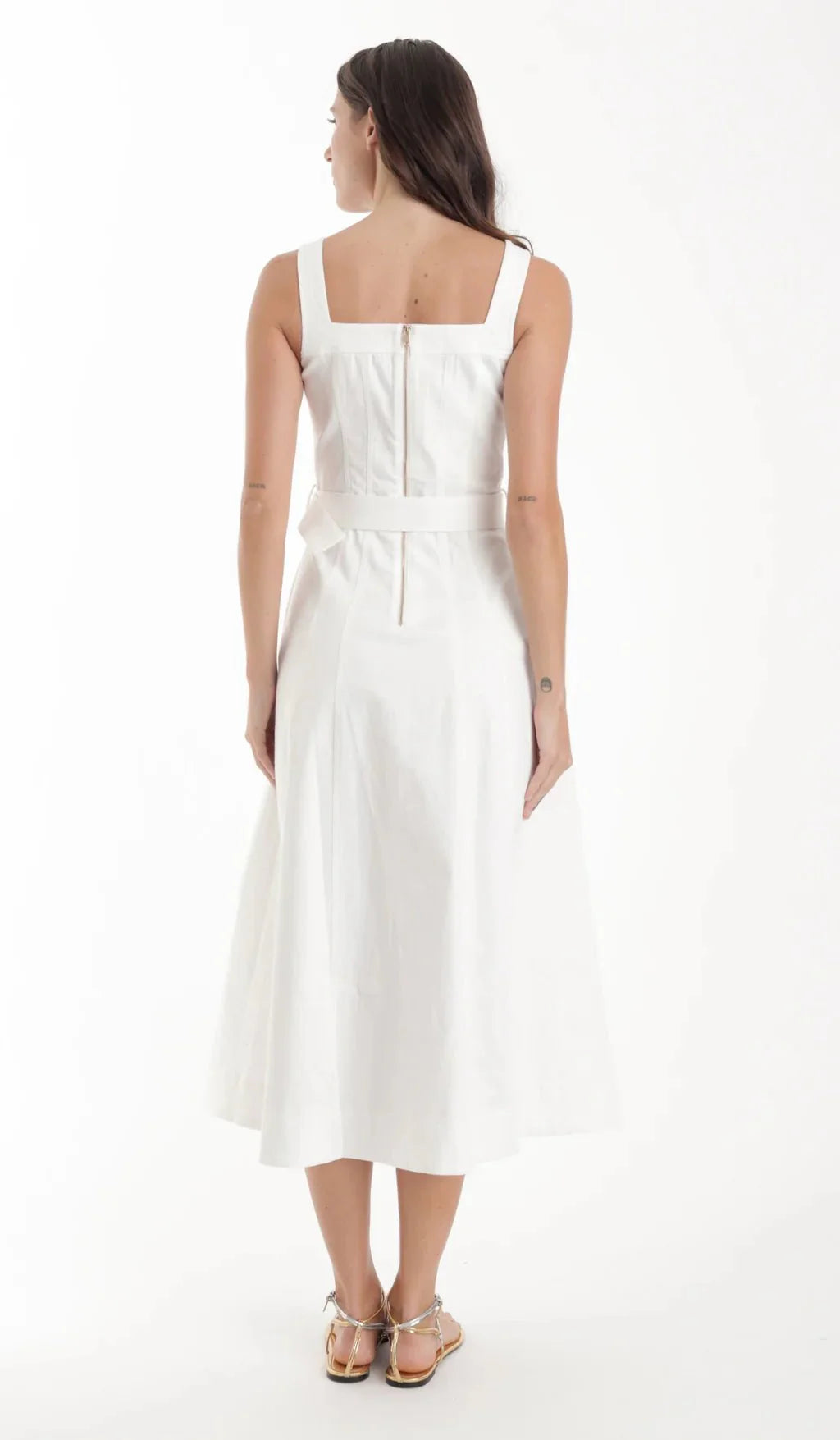 Karina Grimaldi Noa Denim Dress in White
