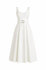 Karina Grimaldi Noa Denim Dress in White