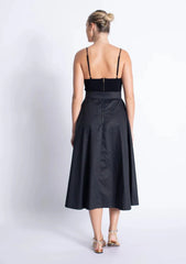 Karina Grimaldi Phoenix Knit Combo Dress in Black