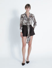 Karina Grimaldi Samantha Print Top in Natural Snake