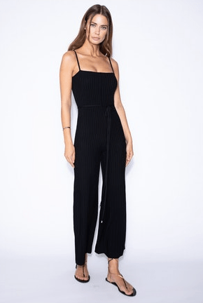 Karina Grimaldi Sidney Knit Jumpsuit in Black