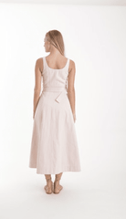 Karina Grimaldi Zyra Denim Dress in Pastel Pink