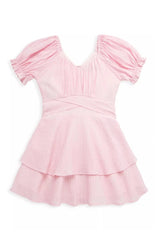 Katie J Junior Delilah Gauze Dress in Baby Pink
