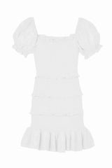 Katie J Junior Laila Solid Dress in White