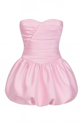 KatieJ Tween Elora Sweetheart Bubble Dress in Baby Pink