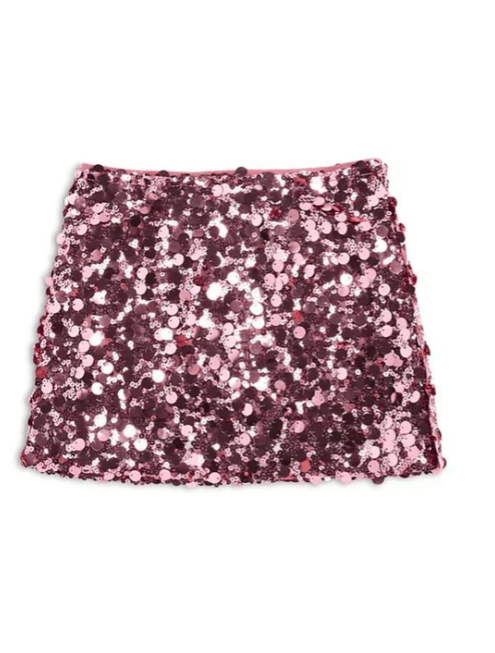 KatieJ Tween Tia Skirt in Pink Sequin