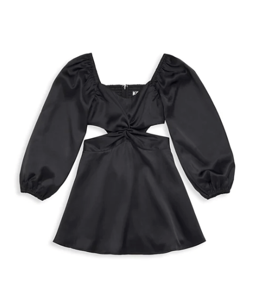 KatieJ Tween Ari Dress in Black Satin