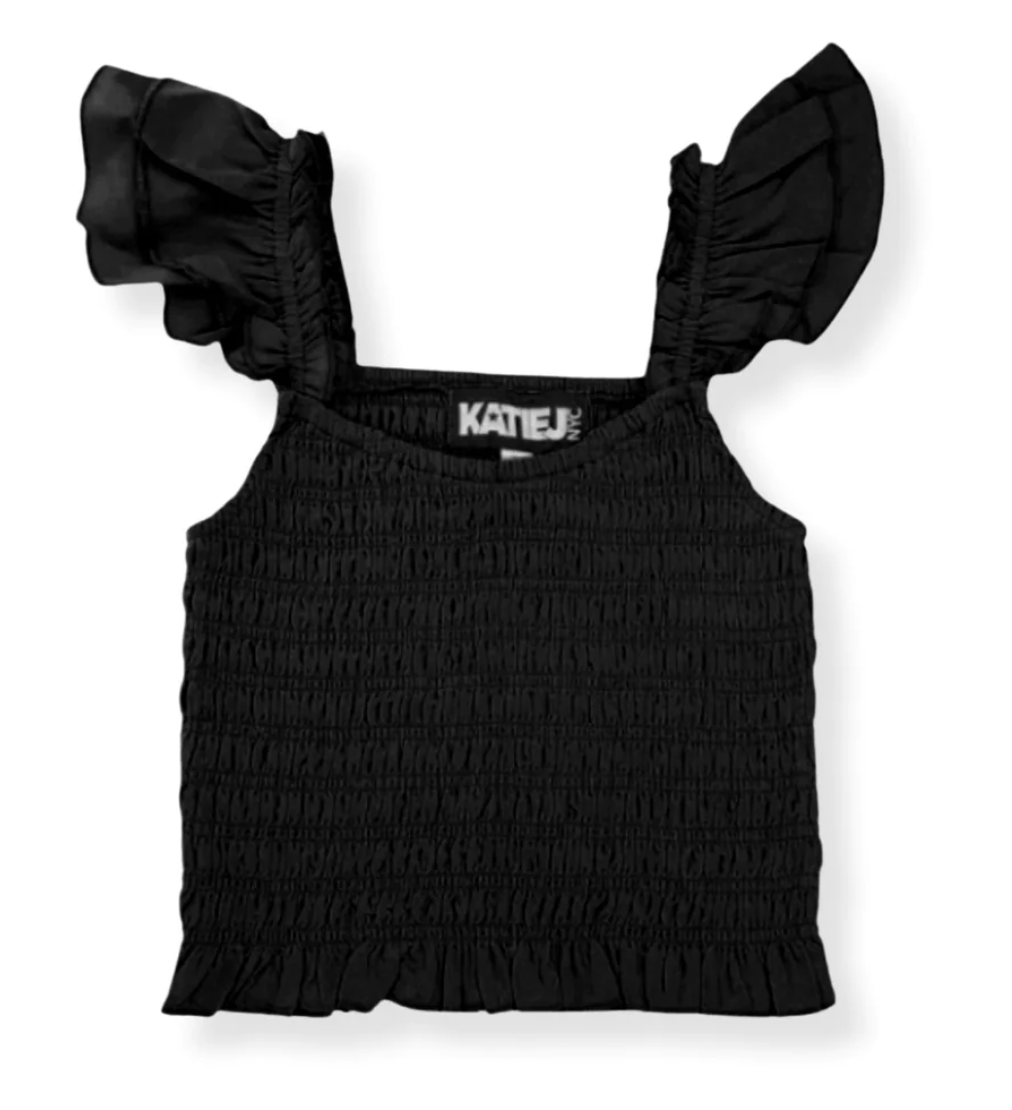KatieJ Tween Joanna Top in Black