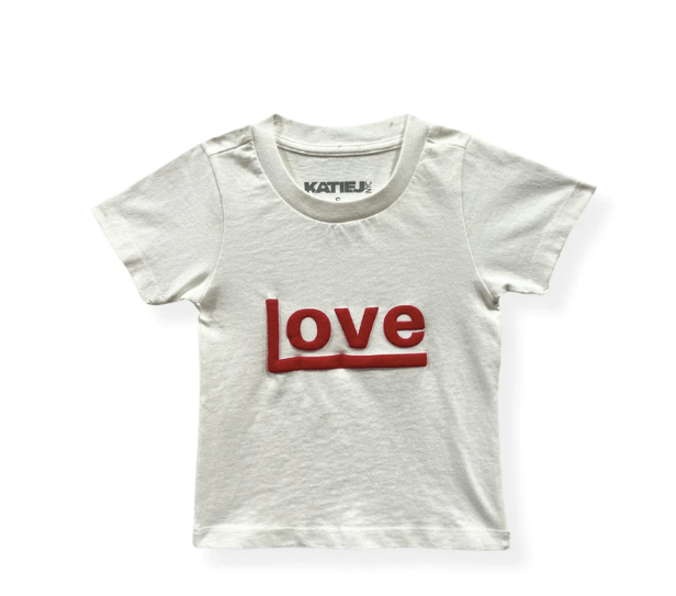 KatieJ Tween Love Tee in Vintage White