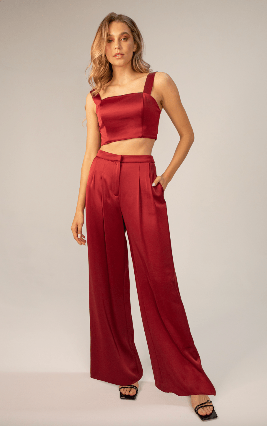 FINAL SALE Lavender Brown Natalia Top in Burgundy