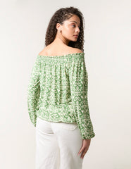 Bubble Hem Bardot Top